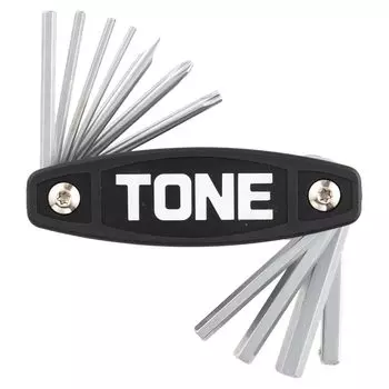 Многофункциональный инструмент TONE CMT11 черного цвета, 11 наконечников серебристого цвета серебряный