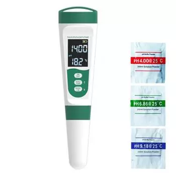 Многофункциональный измеритель 5-в-1 PH/TDS/EC/Соленость/Температура Тестер солености Цифровой pH-метр Тестирование теста 5 in 1