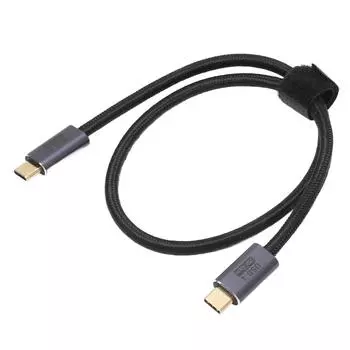 Многофункциональный кабель USB 4.0 20 Гбит/с Высокоскоростная передача HD 8K 60 Гц Поддержка PD100W Type C к 50cm / 19.7in