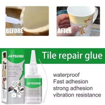 Многофункциональный клей-клей Jaysuing для ремонта плитки, кожи и дерева, быстросохнущий клей для ручного самостоятельного использования.