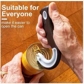 Многофункциональный кольцевой крючок, открывалка для банок, Нескользящая ручная открывающаяся крышка, кухонный инструмент, открывалка для бутылок, подвесное отверстие 1PCS