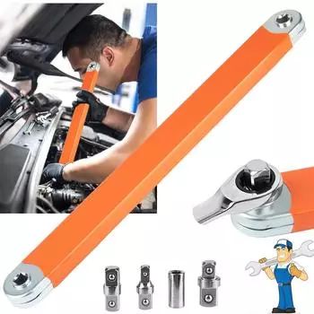 Многофункциональный комбинированный гаечный ключ с трещоткой для автомобиля, универсальный удлинительный ключ, автомобильные инструменты синий
