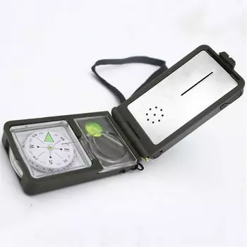 Многофункциональный компас 10 в 1, противоударный навигационный компас для пеших прогулок, для пеших прогулок, кемпинга, альпинизма, изучения активного отдыха, прочный компас зелёный