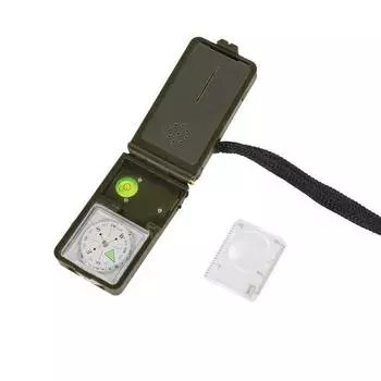 Многофункциональный компас для выживания на открытом воздухе 10 в 1, военный комплект для кемпинга и пешего туризма 10 in 1 зелёный