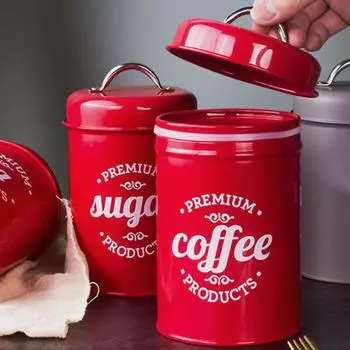 Многофункциональный контейнер для кофе тонкой работы, современная большая емкость 1 красный