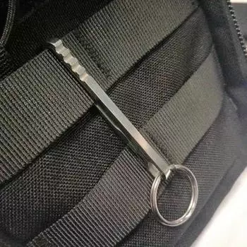 Многофункциональный кошелек для инструментов EDC для активного отдыха, брелок из нержавеющей стали, карабин, зажим для денег, аксессуары для кемпинга серебряный