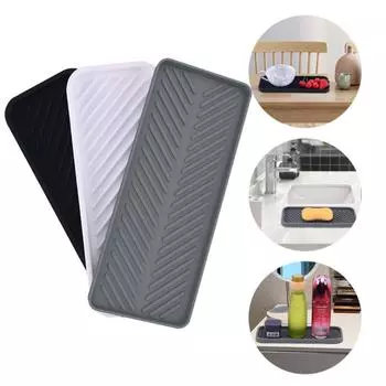 Многофункциональный коврик для посудомоечной машины, нескользящий коврик для чашки чая, силиконовый коврик для подноса, мойки, обеденного стола синий