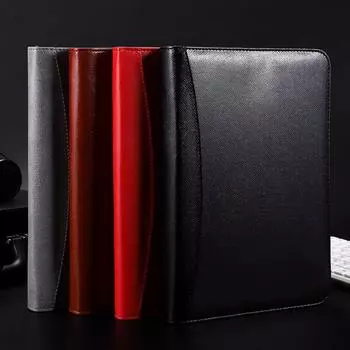 Многофункциональный кожаный блокнот-менеджер B5 с застежкой-молнией - настраиваемый логотип B5