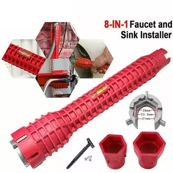 Многофункциональный кран для установки раковины, многоцелевой унитаз, сантехник, ключ для раковины, гаечный ключ