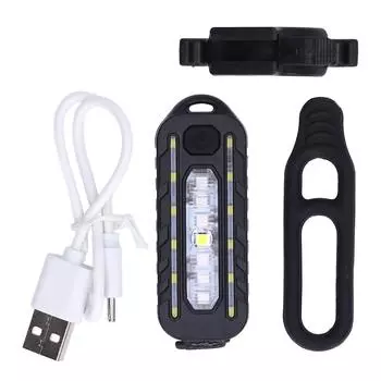 Многофункциональный красный синий предупреждающий фонарь USB зарядка задний фонарь светодиодный водонепроницаемый плечевой фонарь