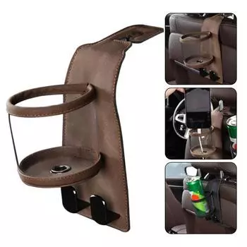 Многофункциональный крючок для спинки сиденья автомобиля, держатель для стакана с водой, устойчивый, прочный, несущий нагрузку, простой монтаж, чашка для сиденья серый