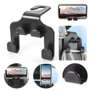 Многофункциональный крючок для спинки сиденья автомобиля Крючок для подголовника автомобиля Держатель для телефона Держатель для телефона Стойка для хранения сумок Вешалка Аксессуары для салона автомобиля
