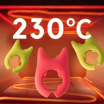 Многофункциональный кухонный держатель для лопатки, силиконовый зажим для кастрюли с защитой от перелива, анти-обжигающий держатель для ложки, кухонные гаджеты для приготовления пищи красный