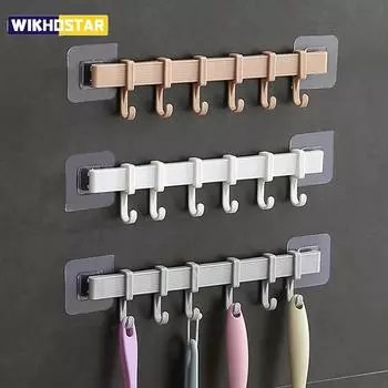Многофункциональный кухонный крючок для хранения, шкаф, 6 крючков, домашний органайзер, стеллаж для хранения, кладовая, сундук, инструменты, вешалка для полотенец, вешалка для гардероба