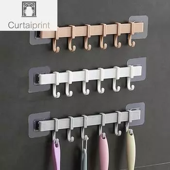 Многофункциональный кухонный крючок для хранения, шкаф, 6 крючков, домашний органайзер, стеллаж для хранения, кладовая, сундук, инструменты, вешалка для полотенец, вешалка для гардероба