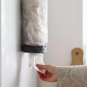 Многофункциональный кухонный пластиковый сетчатый диспенсер-органайзер, держатель для мешков для мусора, сумка для хранения мешков для мусора серый