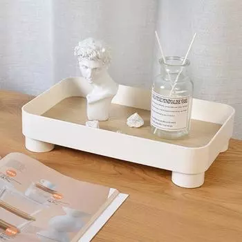 Многофункциональный квадратный поднос для хранения, тарелка с фруктами, блюдо для закусок, органайзер для мелких предметов, домашний рабочий стол, декабрь чёрный