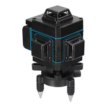 Многофункциональный лазерный уровень с 16 линиями 3 градуса Функция самовыравнивания Инструмент для выравнивания Всенаправленная земля EU Plug without Tripod Stand разноцветный