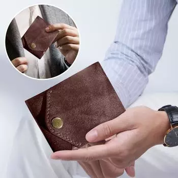 Многофункциональный маленький кожаный кошелек для мужчин и женщин, ультратонкий кожаный слот One Size