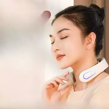 Многофункциональный массажер для шейного отдела, бытовой мини-протектор для шеи, физиотерапевтический инструмент для плеч и шеи, электрический массажер для шеи Rechargeable model белый