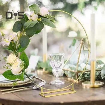 Многофункциональный металлический обруч с цветочным принтом, золотые обручи для рукоделия, отличные ремесленные обручи для изготовления декора свадебного венка чёрный