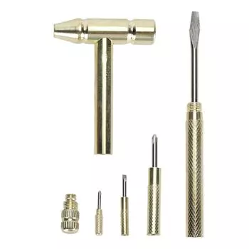 6 в 1 Многофункциональный молоток Комбинированный ремонтный инструмент с отверткой-ключом для электрики