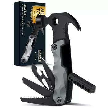 Многофункциональный молоток 13 в 1, предохранитель, набор отверток и прочный нейлоновый чехол, многофункциональный инструмент для использования на открытом воздухе, идеальный подарок для отца, мужа 13pcs In 1