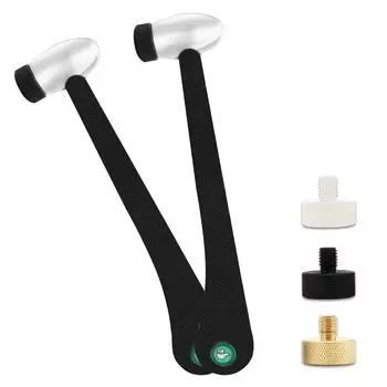 Многофункциональный молоток для ювелирных изделий с 4 сменными головками — латунь, сталь/круглый, сталь/плоский, пластик