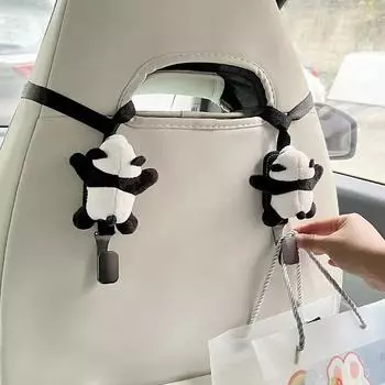 Многофункциональный мультяшный крючок для подголовника автомобильного сиденья, держатель для хранения на спинке сиденья, вешалка, сумка, скрытая