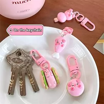 Многофункциональный мультяшный милый брелок для ключей с изображением свиньи, украшение на сумку, брелок для ключей в виде свиньи, подвески на рюкзак, аксессуары, подарки as the picture