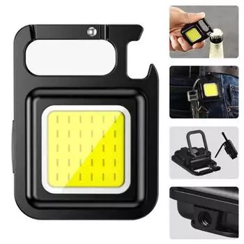 Многофункциональный набор фонарей для ключей, супер яркий, 500 люмен, 3 режима, USB-зарядка, карманный plastic