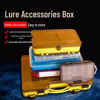 Многофункциональный набор коробок для приманок для окуня и мандаринки • Коробка для хранения искусственных приманок с крючком с перевернутым ртом Small five-compartment bait box