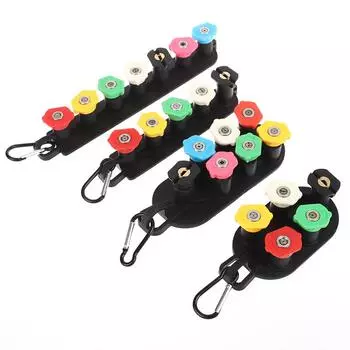 Многофункциональный набор насадок для мойки высокого давления с держателем насадки 5/7 насадки 1/4 дюйма быстроразъемный соединитель аксессуары для самостоятельного изготовления as the picture