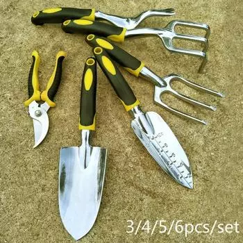 Многофункциональный набор садовых инструментов 3/4/5/6 шт 30 см лопата грабли цветы горшечные растения рыбалка 3pcs/set