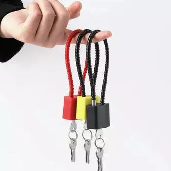 Многофункциональный навесной замок Гибкий замок для чемодана Прочный тросовый замок для рюкзака 20cm чёрный