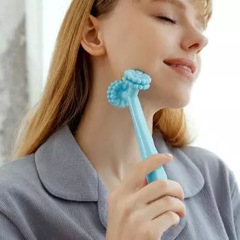 Многофункциональный необычный роликовый массаж всего тела, лица, ног, шеи, массаж для расслабления, инструменты для ухода за здоровьем, облегчения боли синий