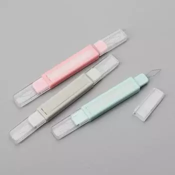 Многофункциональный нитевдеватель для швейных игл DIY с двойной головкой розовый