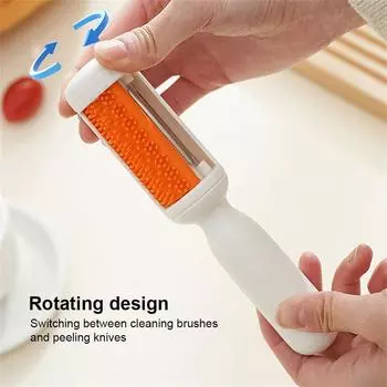 Многофункциональный нож для очистки овощей, овощечистка 2 в 1, кухонный инструмент, легко чистящийся, кухонные гаджеты, поворотная овощечистка с щеткой One Size белый