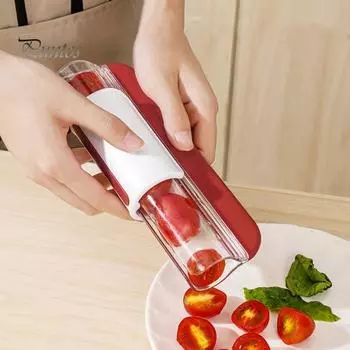 Многофункциональный нож для винограда, овощерезка, удобный нож для томатов, черри, кухонный гаджет для дома зелёный