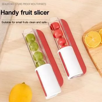 Многофункциональный нож для винограда, овощерезка, удобный нож для томатов, черри, кухонный гаджет для дома зелёный