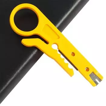 Многофункциональный обжимной инструмент MINI 1PCS прочный обжимной инструмент для зачистки проводов плоскогубцы для зачистки кабеля кусачки для проводов жёлтый