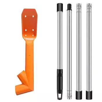 Многофункциональный очиститель желобов с ручкой, прочный нейлон, инструмент для удаления металлического мусора для водосточных труб, крыш и ливневых стоков, инструменты для очистки желобов