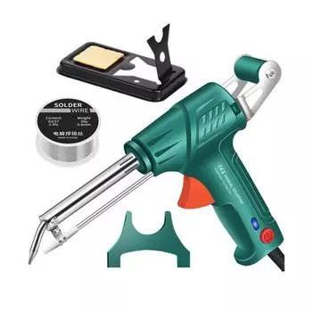 Многофункциональный паяльник с эргономичной ручкой, интеллектуальным управлением, автоматическим сетевым паяльником, внутренним нагревом, электросварочным инструментом EU 3pcs зелёный