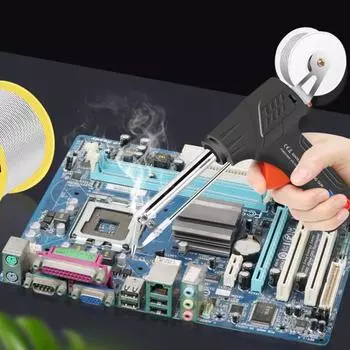 Многофункциональный паяльник с набором для работы одной рукой. Ручная автоматическая пайка с внешним нагревом. 3pcs чёрный