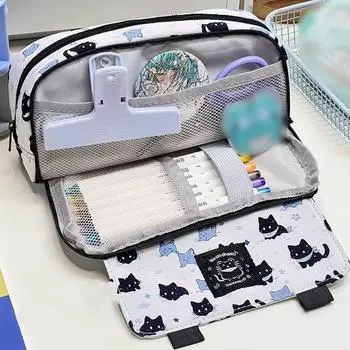 Многофункциональный пенал большой емкости, расширяющийся пенал с несколькими отделениями, карманы для карандашей и ручек для студентов и взрослых 1