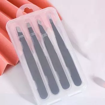 Многофункциональный пинцет для бровей, 2-4 шт./компл., наклонный зажим из нержавеющей стали для удаления волос, пинцет для наращивания ресниц, инструмент для макияжа