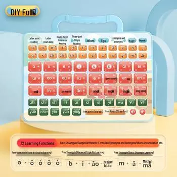Многофункциональный планшет для изучения пиньиня для детей: Раннее образование, Идиомы, Математика и Машина для чтения по точкам