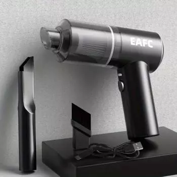 Многофункциональный портативный автомобильный пылесос Type-C Перезаряжаемый ручной автомобильный пылесос Мощный всасывающий пылесос Бытовой пылесос для шерсти домашних животных белый