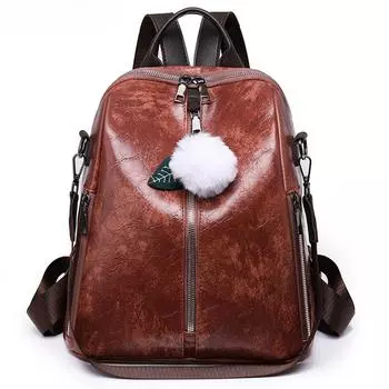 Многофункциональный повседневный рюкзак, женский рюкзак, кожаные школьные сумки для девочек-подростков, сумки на плечо для женщин, 2022, дорожные рюкзаки чёрный