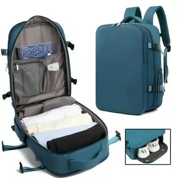 Многофункциональный повседневный женский рюкзак с множеством карманов, большой вместимости, подходит для ноутбука розовый